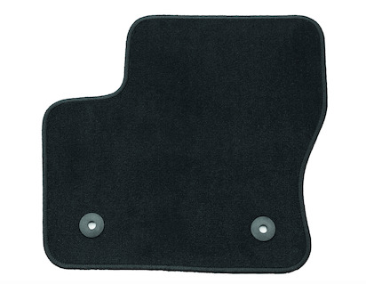 Tapis de sol en velours standard Noir, avant