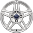 Alloy Wheel 15" 5 x 2-spoke design, sparkle silver