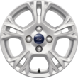 Alloy Wheel 15" 5 x 2-spoke design, Sparkle Silver