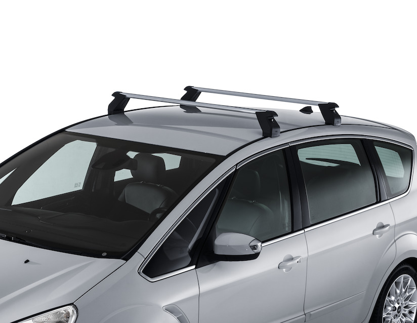 Grauer Aluminiumdachträger für Fahrzeuge ohne Dachreling Farad AERODYNAMIC Grey Dachträger kompatibel mit Ford S-MAX ab 2015