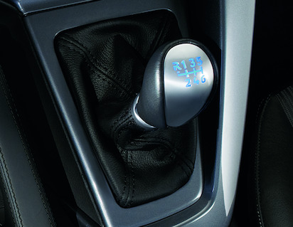 Gear Lever Knob with blue illuminated gear shift pattern