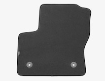 Velour Floor Mats front, anthracite, with black nubuk surround