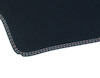 Velour Floor Mats rear, black with cognac double stitching