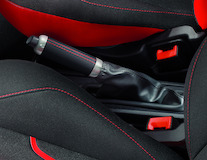 Hand-Brake Cover black with red stitching