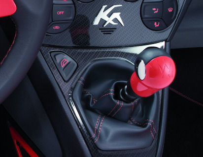 Gear Lever Knob Sunrise (red) with black leather insert