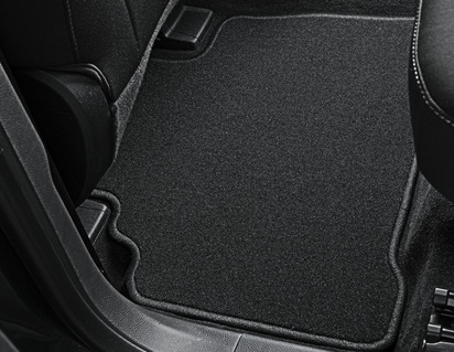 Velour Floor Mats rear, black, for 2nd seat row