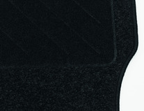 Tapetes de alcatifa, standard traseiras, em preto
