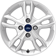 Alloy Wheel 15" 5 x 2-spoke design, Frozen White