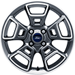 Alloy Wheel 17" 5 x 2-spoke design, anthracite