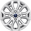 Alloy Wheel 16" 6 x 2-spoke design, sparkle silver