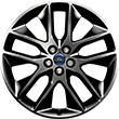 Alloy Wheel 20" 5 x 2-spoke Y design, Tarnished Dark