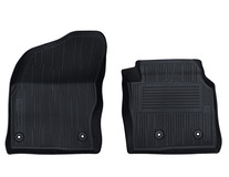 Rubber Floor Mats tray-style with raised edges, front, black