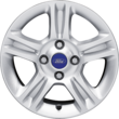 Alloy Wheel 15" 5 x 2-spoke design, silver