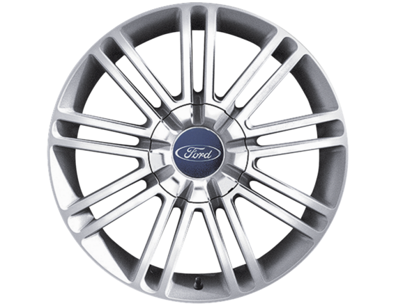 Jante en alliage 17" Design à 9 x 2 branches, usiné argent