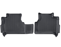 Rubber Floor Mats Rear, tray style with raised edges, black