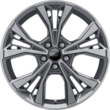 Alloy Wheel 18" 5 x 2-spoke design, tarnish dark machined