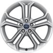 Alloy Wheel 19" 5 x 2-spoke design, silver
