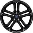 Alloy Wheel 19" 5 x 2-spoke design, Absolute Black