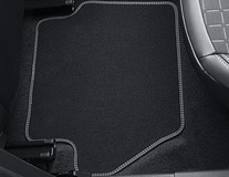 Premium Velours Floor Mats rear, Vignale design, with Metal Grey stitching