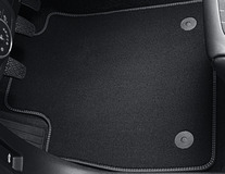 Tapetes de Alcatifa Aveludada Premium dianteiros, design Vignale, Metal Grey