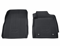 All-Weather Floor Mats front, black, tray style with raised edges
