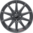 Roue complète hiver jante alliage 17" Roue complète hiver avec logo Ford Performance, 10 branches, Magnetite mat