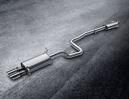 REMUS* Système d’échappement sport acier inoxydable, avec double sortie d’échappement chromée