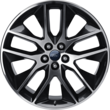 Alloy Wheel 20" 5 x 2-spoke design, Dark Stainless
