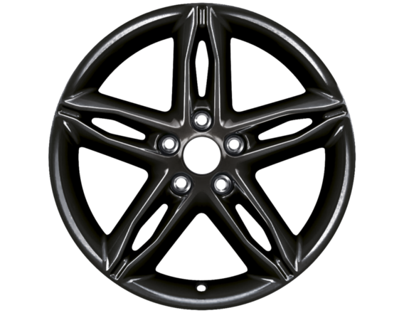 Alloy Wheel 17" 5 x 2-spoke design, Absolute Black