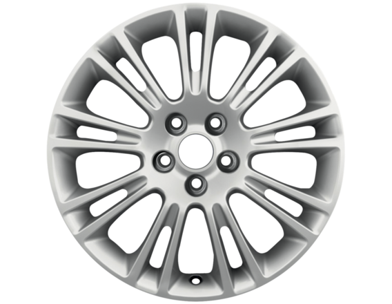Alloy Wheel 17" 9 x 2-spoke design, Luster Nickle