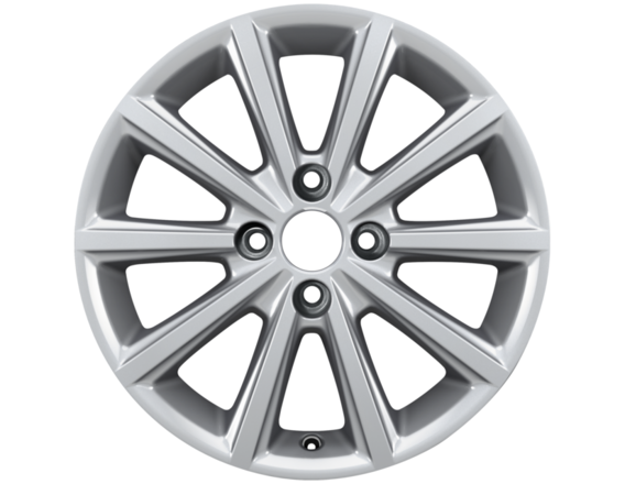 Alloy Wheel 16" 10-spoke design, sparkle silver