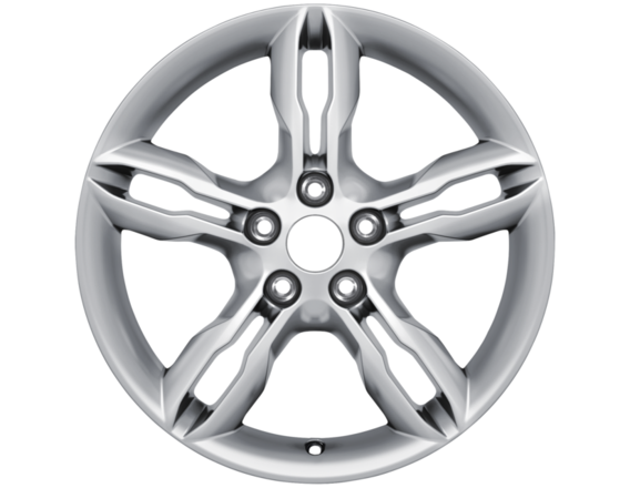 Alloy Wheel 17" 5 x 2-spoke design, luster nickle
