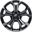 Alloy Wheel 18" 5 x 2-spoke Y design, Black Machined