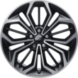 Alloy Wheel 18" 5 x 2-spoke design, Matt Black Machined