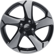 Alloy Wheel 17" 5-spoke design, Absolute Black