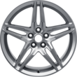 Alloy Wheel 19" front, 5 x 2-spoke design, Forged Silver