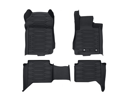 All-Weather Floor Mats front and rear, black, tray style with raised edges