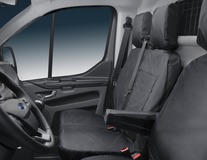 Housses de siège pour siège passager double, noir HDD*