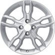 Alloy Wheel 16" 5 x 2-spoke design, sparkle silver