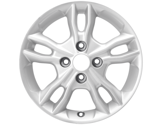 Alloy Wheel 15" 5 x 2-spoke design, Frozen White