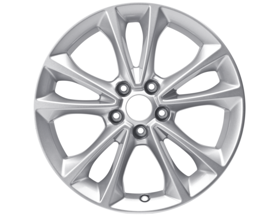 Jante en alliage 17" modèle 5 x 2 branches, argent