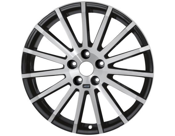 Jante en alliage 18" Modèle RS à 15 branches, noir usiné