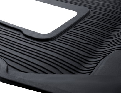 All-Weather Floor Mats 3rd row, black, tray style with raised edges