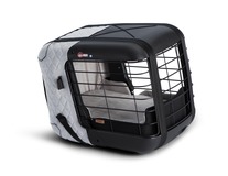 4pets®* Caree-kuljetuslaatikko kissojen ja koirien turvalliseen matkustukseen, mille tahansa istuimelle asennettava, Cool Grey -väri