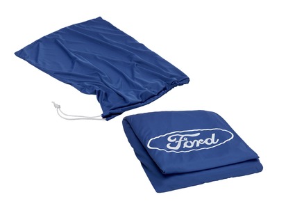 Pokrowiec premium niebieski, z owalnym białym logo Ford