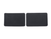 Premium Velours-Fussmatten hinten, schwarz mit grauen Nähten