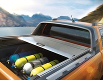 Cache-bagages à enrouleur argent, à commande manuelle