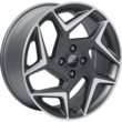 Alloy Wheel 18" 5 x 2-spoke design, Magnetite Machined