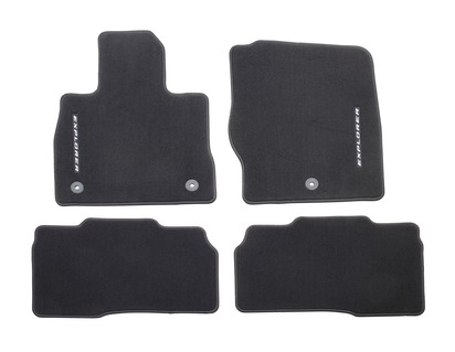 Textilmattor svart, för första och andra sätesraden