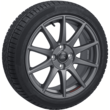 Roue complète hiver jante alliage 17" Roue complète hiver avec logo Ford Performance, 10 branches, Magnetite mat